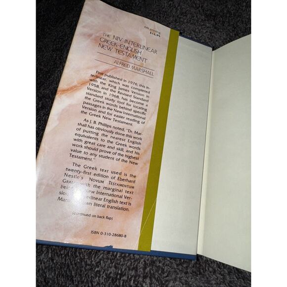 The New International Version Interlinear Greek-English New Testament NIV HB DJ - Picture 4 of 16